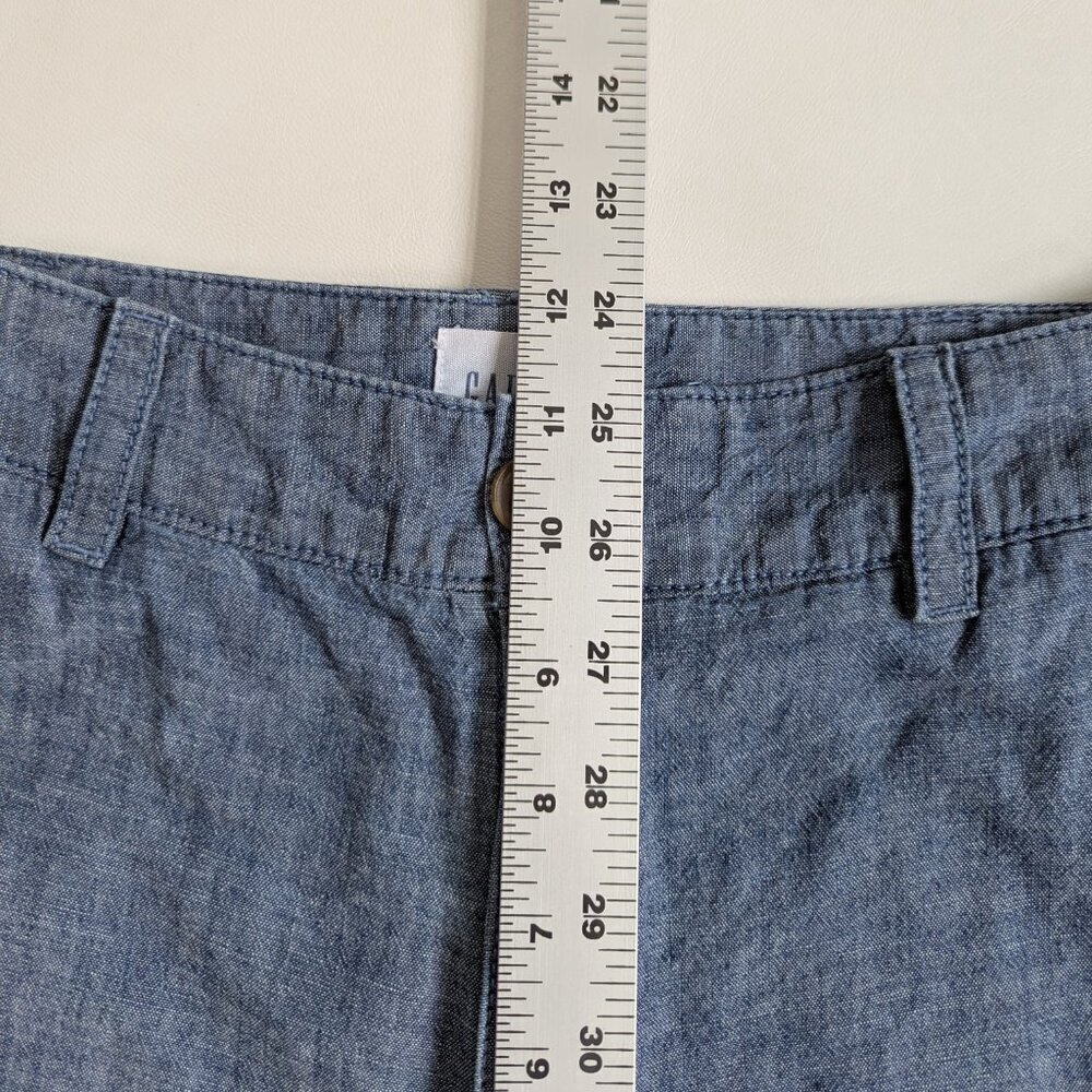 Gap Girlfriend Khaki's High Rise Size 4 Chambray Blue - Picture 6 of 9